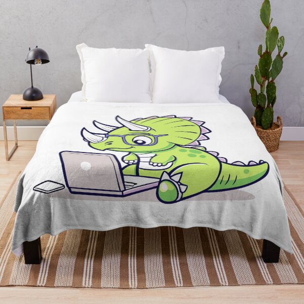 Item preview, Triceratops on Laptop Dino designed and sold by Timegraf.