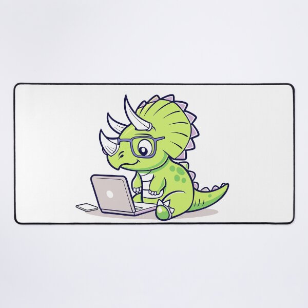 Item preview, Triceratops on Laptop Dino designed and sold by Timegraf.