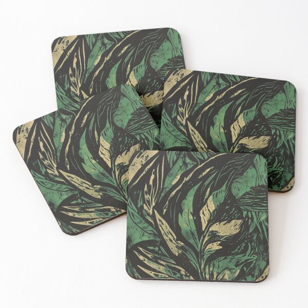 Item preview, abstract black and leaf art wood engraving designed and sold by optimusprime39.