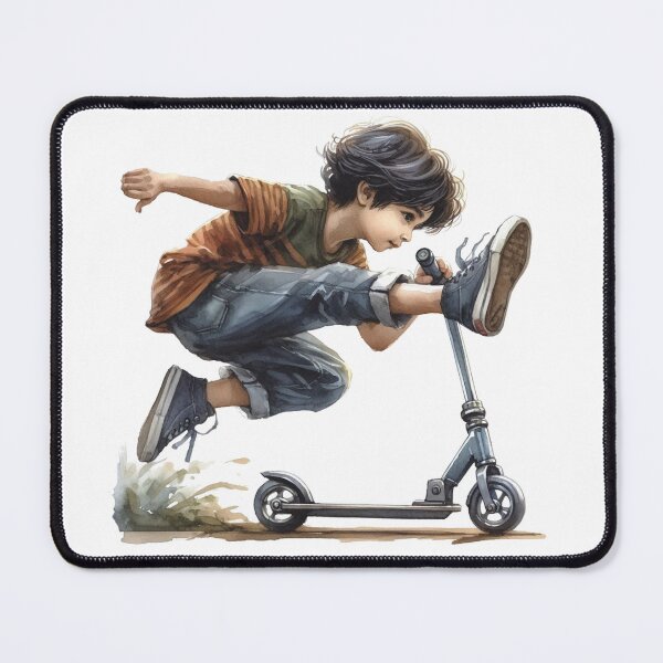 Item preview, Boy on Kick Scooter designed and sold by countrymouse.