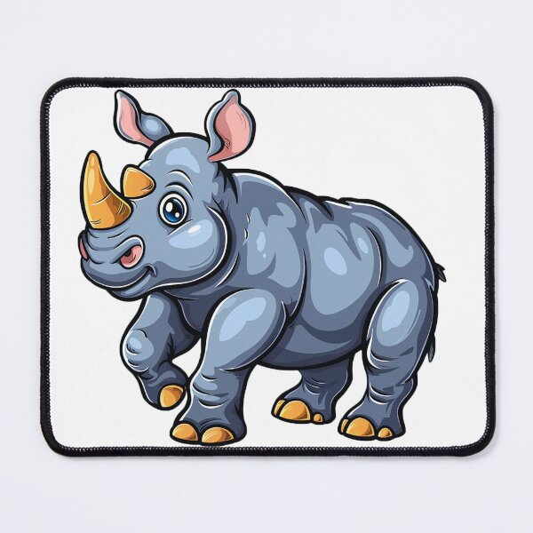 Item preview, Cute cartoon rhinoceros designed and sold by Stickermagician.