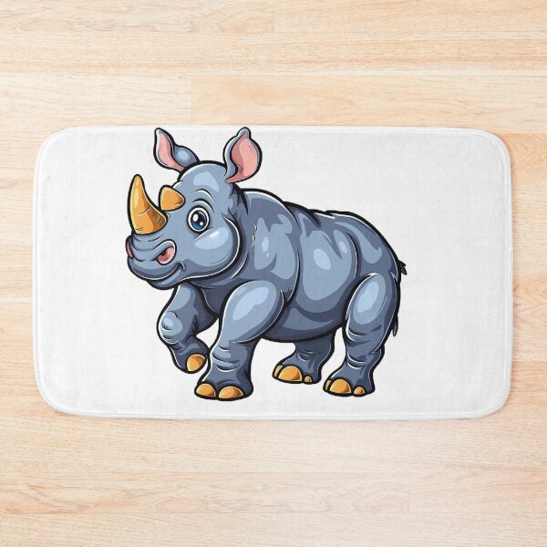 Item preview, Cute cartoon rhinoceros designed and sold by Stickermagician.