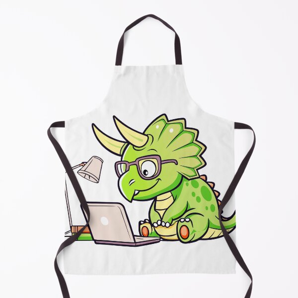 Aperçu de l'œuvre Triceratops on Laptop Dino créée et vendue par Timegraf.