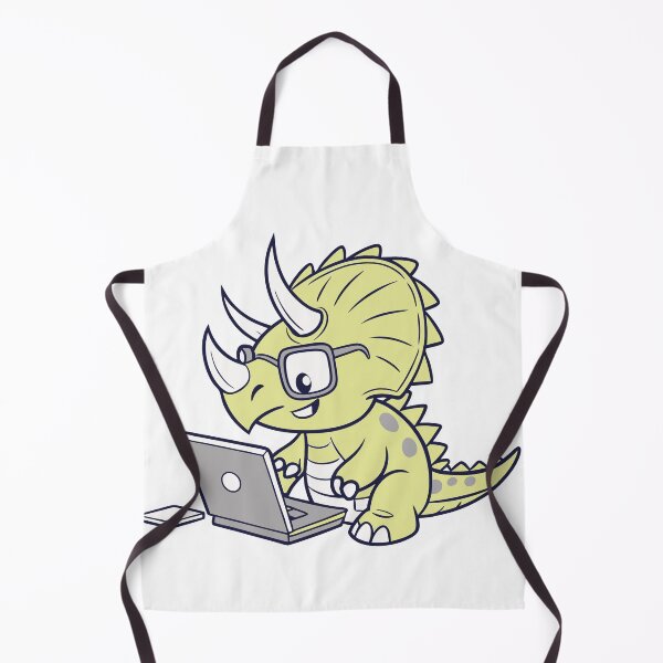 Aperçu de l'œuvre Triceratops on Laptop Dino créée et vendue par Timegraf.