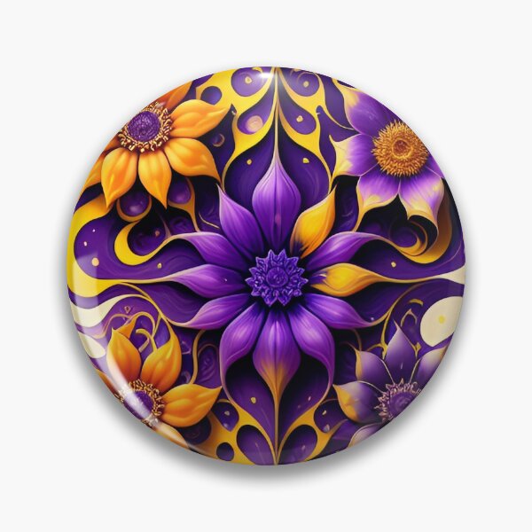 Item preview, Purple and Orange Flowers  designed and sold by TeAnne.