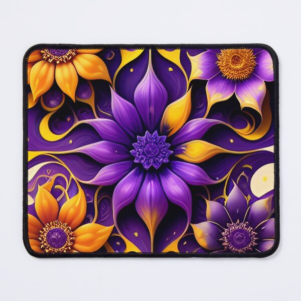 Item preview, Purple and Orange Flowers  designed and sold by TeAnne.