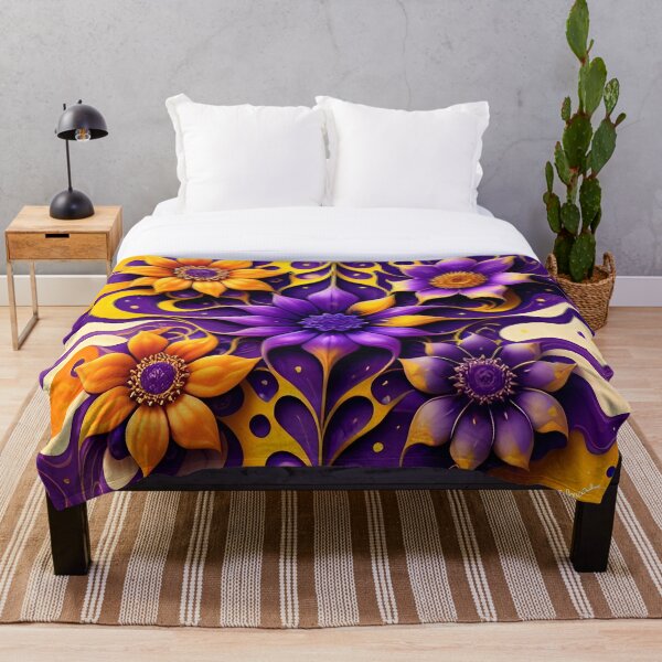 Item preview, Purple and Orange Flowers  designed and sold by TeAnne.