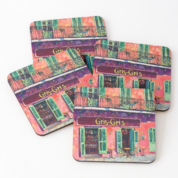 Item preview, Gris-Gris Charm in New Orleans - A Lively Street Scene with Inviting Cafe Vibes AI Generated Art designed and sold by OlfactoART Studio.