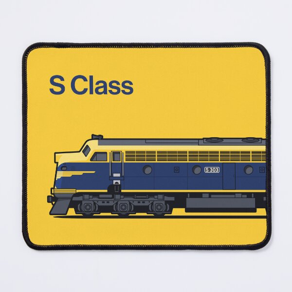 Item preview, S Class Yellow Diesel Train Side Victoria Australia designed and sold by VoodooCircus.