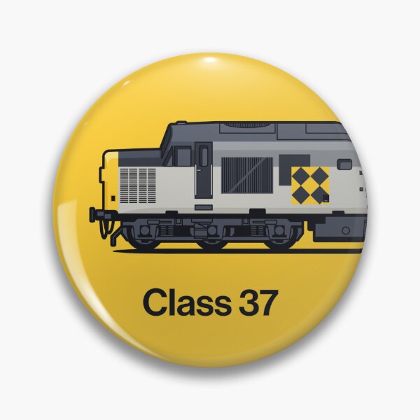 Item preview, Class 37 Train Side England UK Freight Coal Yellow designed and sold by VoodooCircus.