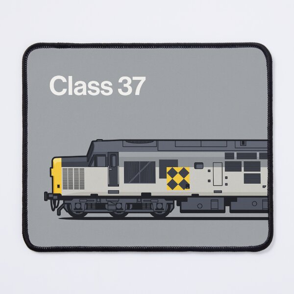 Item preview, Class 37 Train Side England UK Freight Coal Grey designed and sold by VoodooCircus.