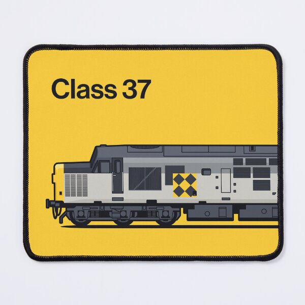 Item preview, Class 37 Train Side England UK Freight Coal Yellow designed and sold by VoodooCircus.
