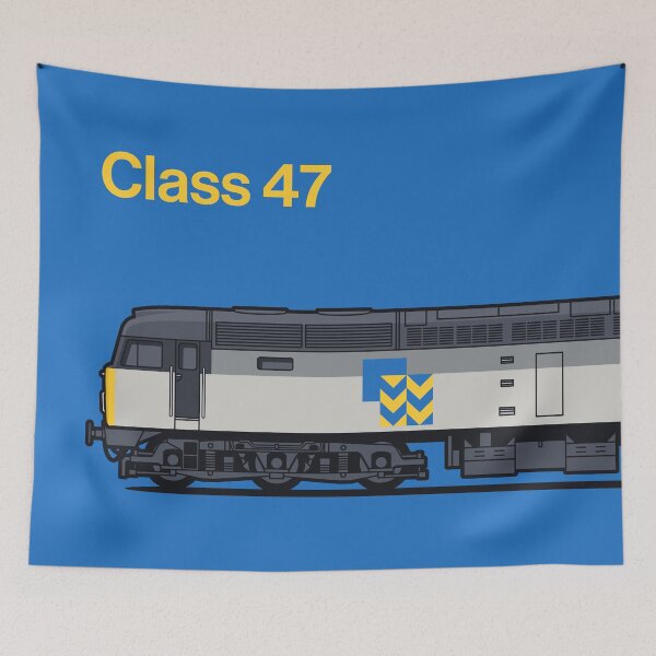 Item preview, Class 47 Freight Metal Blue Train Side England UK designed and sold by VoodooCircus.