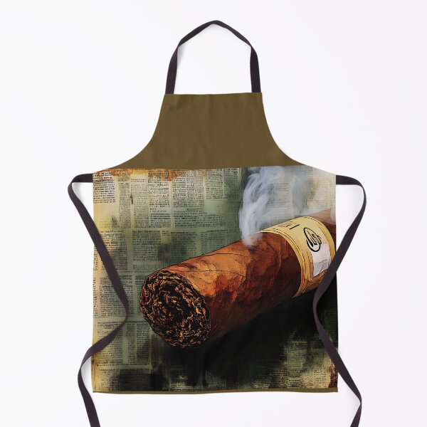 Item preview, Vintage Smoke - Large Cigar Resting on Old Newspaper with Timeless Elegance designed and sold by OlfactoART Studio.