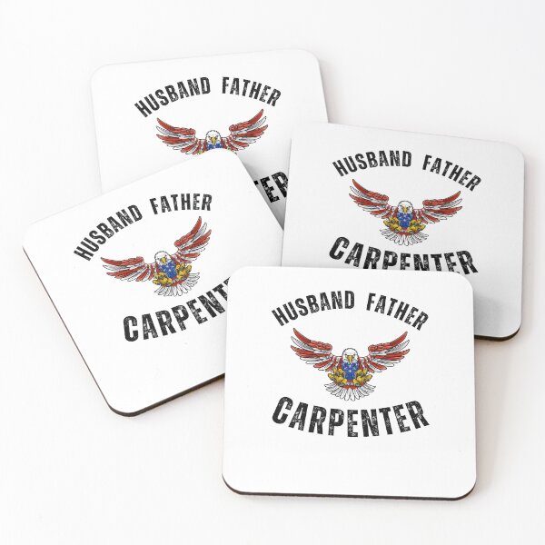 Item preview, Husband Father Carpenter blue collar eagle American designed and sold by snowry.