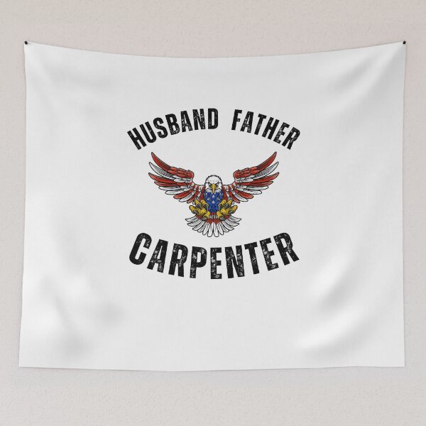 Item preview, Husband Father Carpenter blue collar eagle American designed and sold by snowry.