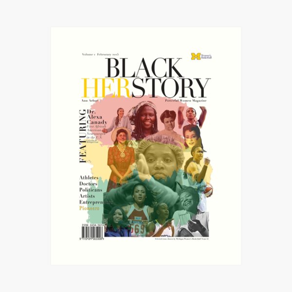 Item preview, Black HerStory Month Tee - Michigan WBB designed and sold by GretasTees.