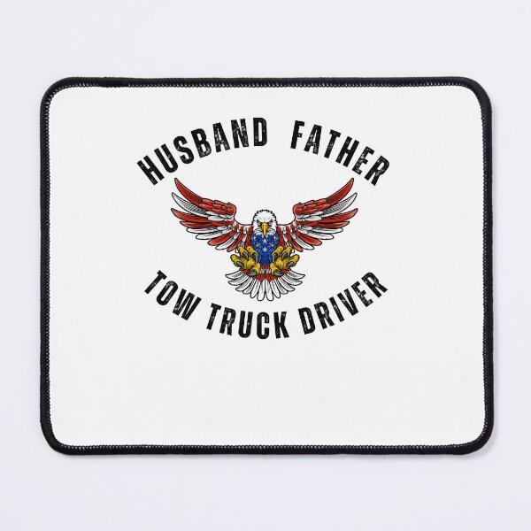 Item preview, Husband Father Tow Truck Driver blue collar eagle American designed and sold by snowry.