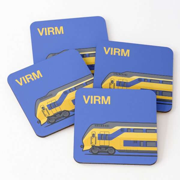 Item preview, VIRM Blue Double Decker Train Side Netherlands designed and sold by VoodooCircus.
