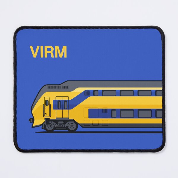 Item preview, VIRM Blue Double Decker Train Side Netherlands designed and sold by VoodooCircus.