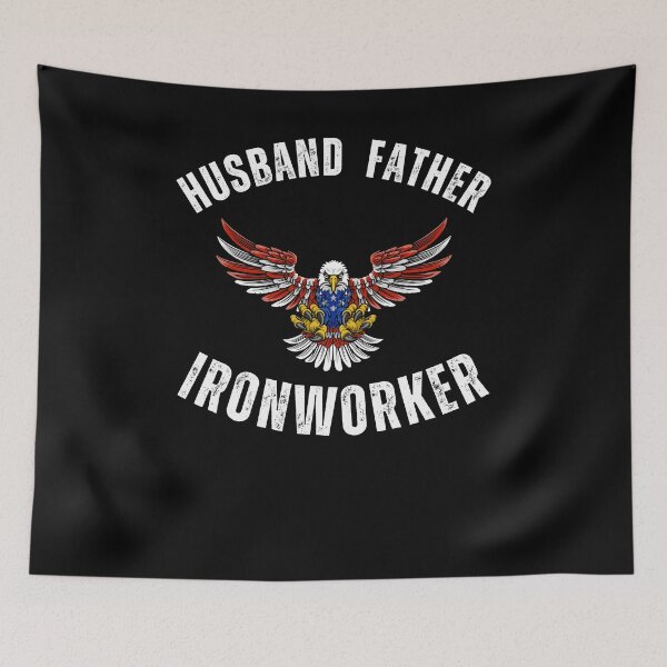 Item preview, Husband Father Ironworker blue collar eagle Patriotic designed and sold by snowry.