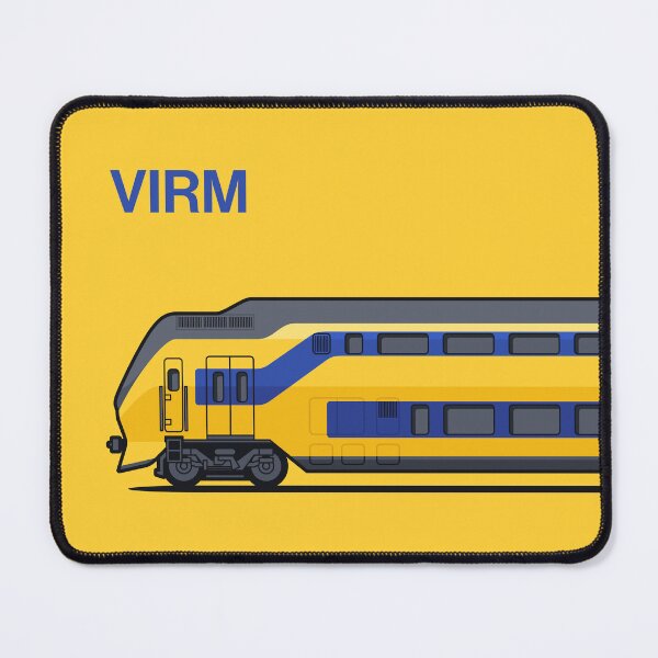 Item preview, VIRM Yellow Double Decker Train Side Netherlands designed and sold by VoodooCircus.