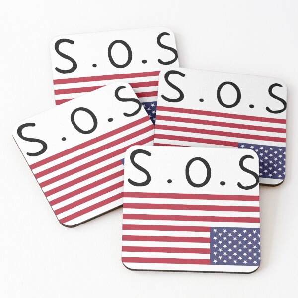 Item preview, S.O.S. USA Distress flag  designed and sold by Creative Liberty Designs.