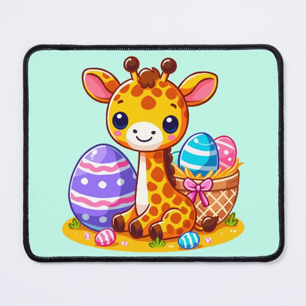 Item preview, Easter Giraffe Hunting Eggs designed and sold by Ghost on Toast.