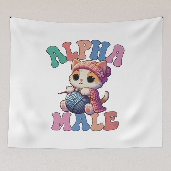 Item preview, Gatito macho alfa tejiendo divertido designed and sold by wastencloat.