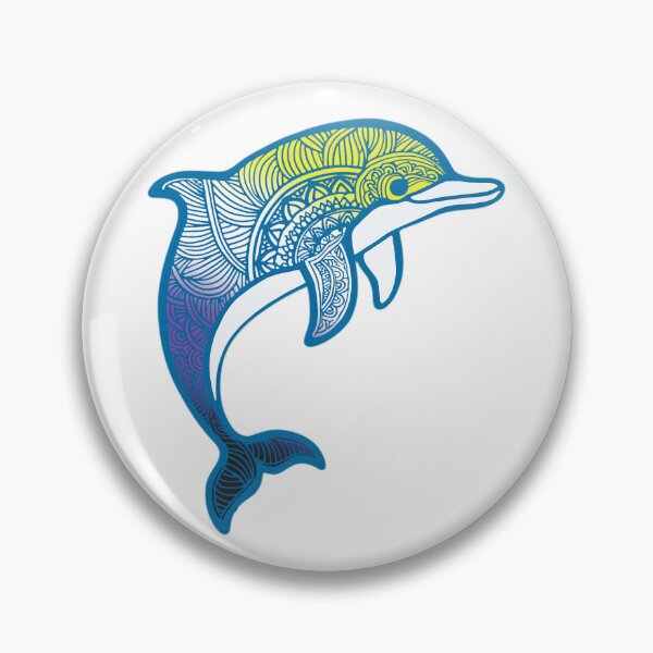Item preview, Nonbinary Pride Mandala Dolphin  designed and sold by Travelslightly.
