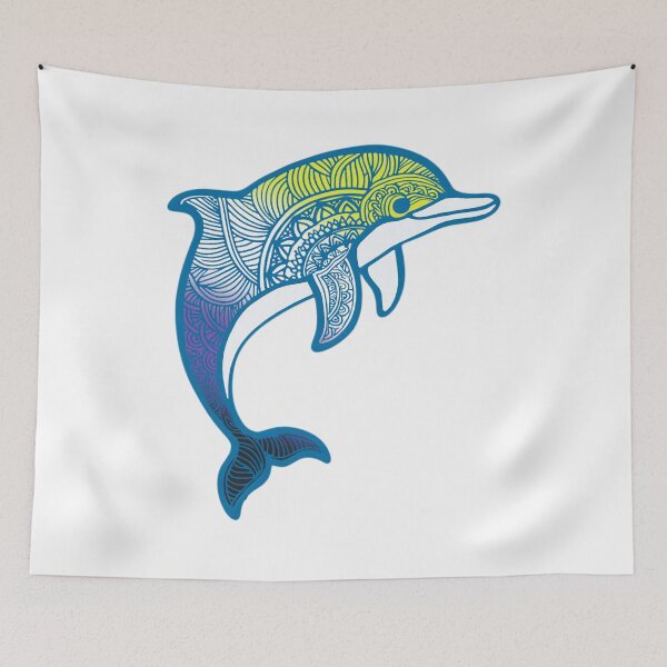 Item preview, Nonbinary Pride Mandala Dolphin  designed and sold by Travelslightly.