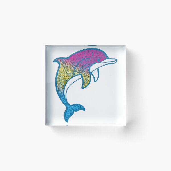 Item preview, Pansexual Pride Mandala Dolphin  designed and sold by Travelslightly.