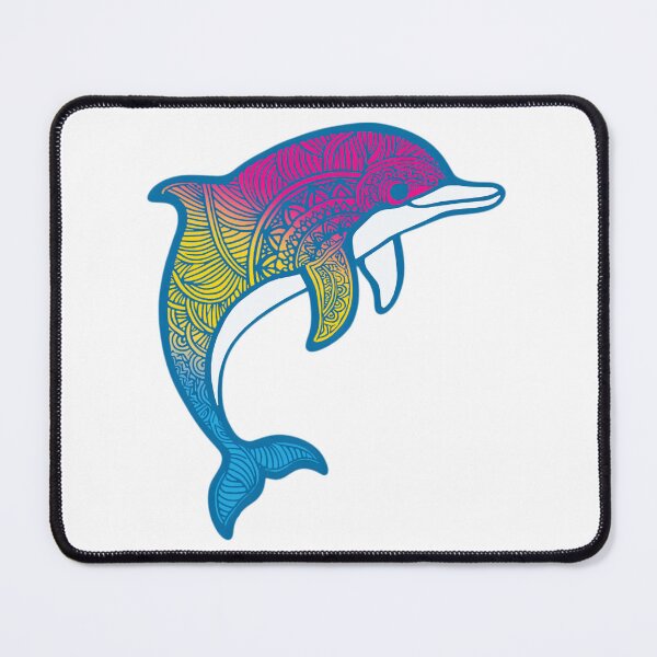 Item preview, Pansexual Pride Mandala Dolphin designed and sold by Travelslightly.