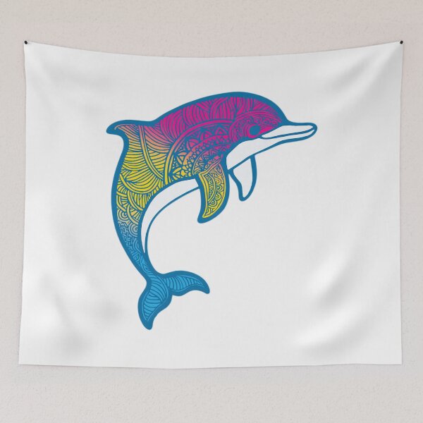 Item preview, Pansexual Pride Mandala Dolphin  designed and sold by Travelslightly.
