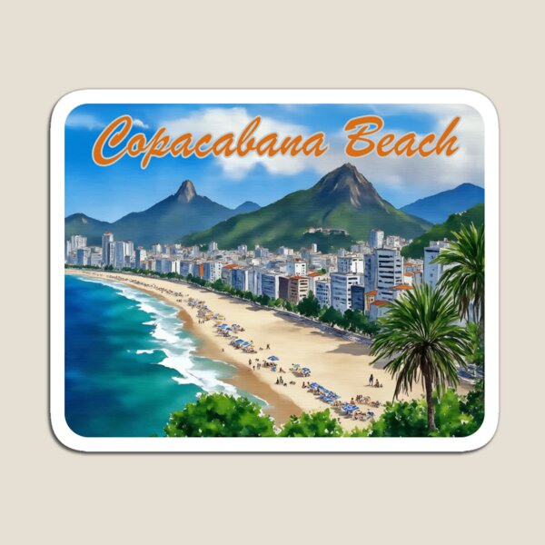 Artikel-Vorschau von Copacabana-Strand Rio de Janeiro Brasilien, designt und verkauft von Magnolia Valley Art.