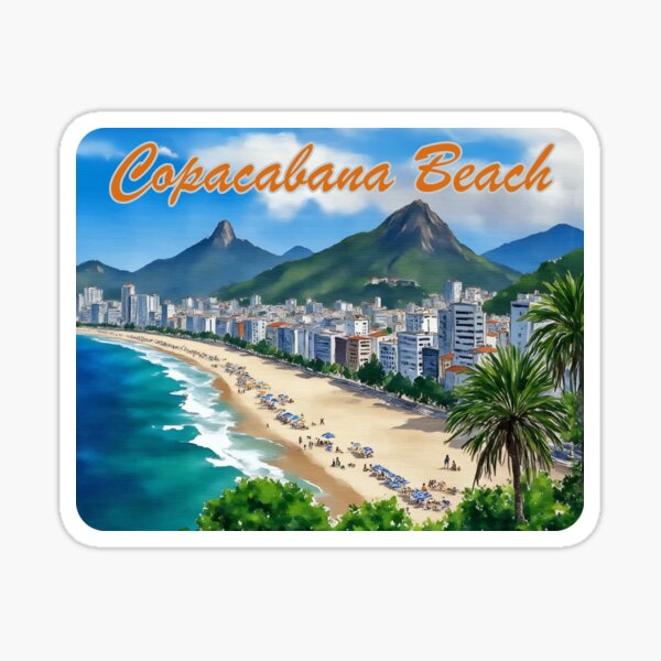 Item preview, Copacabana Beach Rio de Janeiro Brazil designed and sold by Magnolia Valley Art.