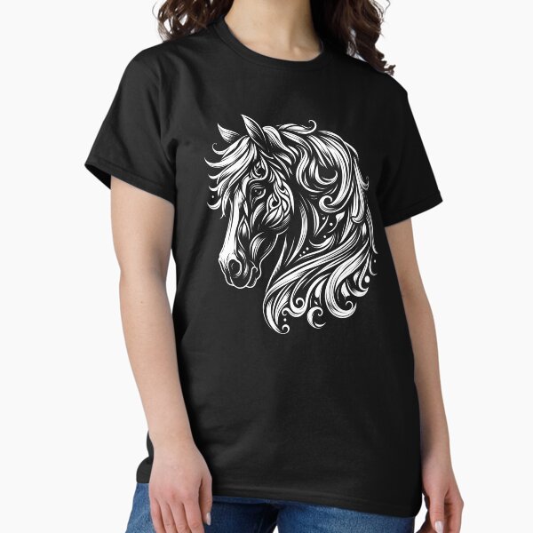 Item preview, Black and white horse design designed and sold by MadelynG71.