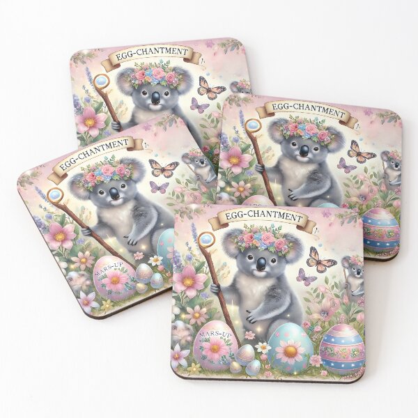 Item preview, Koala Easter Magic with Flowers and Eggs designed and sold by Koalangel.