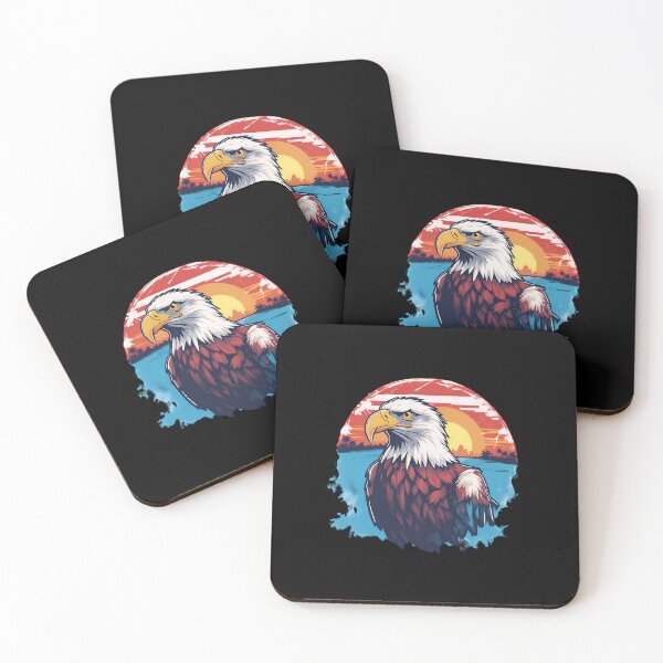 Item preview, Captivating American Bald Eagle DesignCopy of Retro Sunrise Sunburn Sunset Repeat designed and sold by CJC Designs.