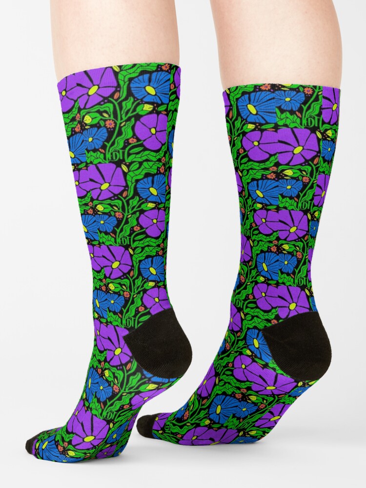 Thumbnail 4 of 5, Socks, Subtle FDT Anti Trump Boho Flowers Stickers designed and sold by EthosWear.