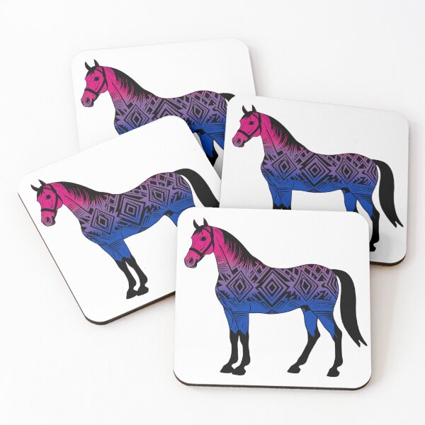 Item preview, Bisexual Tribal Horse Design – Vibrant Pride Artwork designed and sold by Travelslightly.