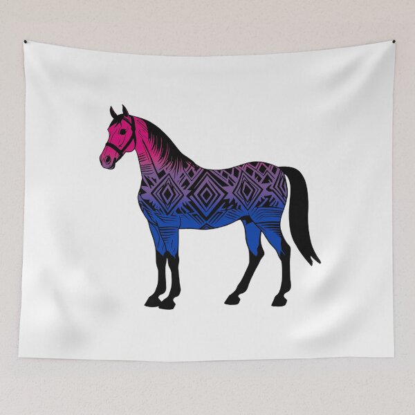 Item preview, Bisexual Tribal Horse Design – Vibrant Pride Artwork designed and sold by Travelslightly.
