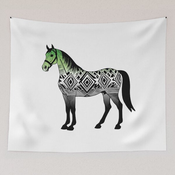Item preview, Aromantic Tribal Horse Design – Vibrant Pride Artwork designed and sold by Travelslightly.