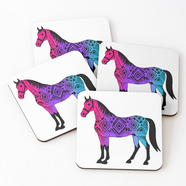 Item preview, Androgynous Tribal Horse Design – Vibrant Pride Artwork designed and sold by Travelslightly.