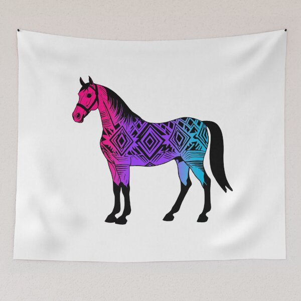 Item preview, Androgynous Tribal Horse Design – Vibrant Pride Artwork designed and sold by Travelslightly.
