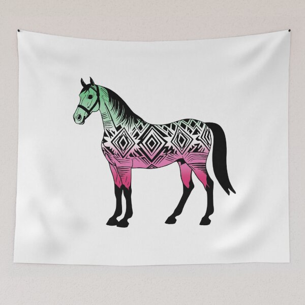 Item preview, Abrosexual Tribal Horse Design – Vibrant Pride Artwork designed and sold by Travelslightly.