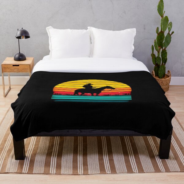 Item preview, Retro Sunset Cowboy Riding Horse designed and sold by CJC Designs.