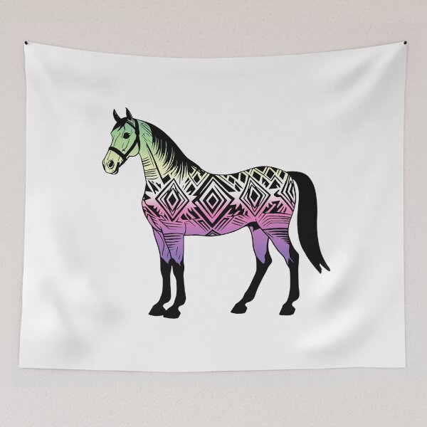 Item preview, Genderfae Tribal Horse Design – Vibrant Pride Artwork designed and sold by Travelslightly.