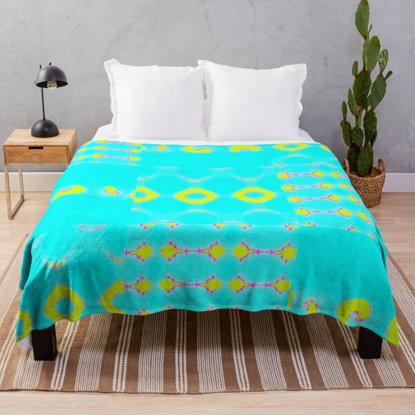 Embroidery Graphics Geometric Pattern Design Throw Blanket