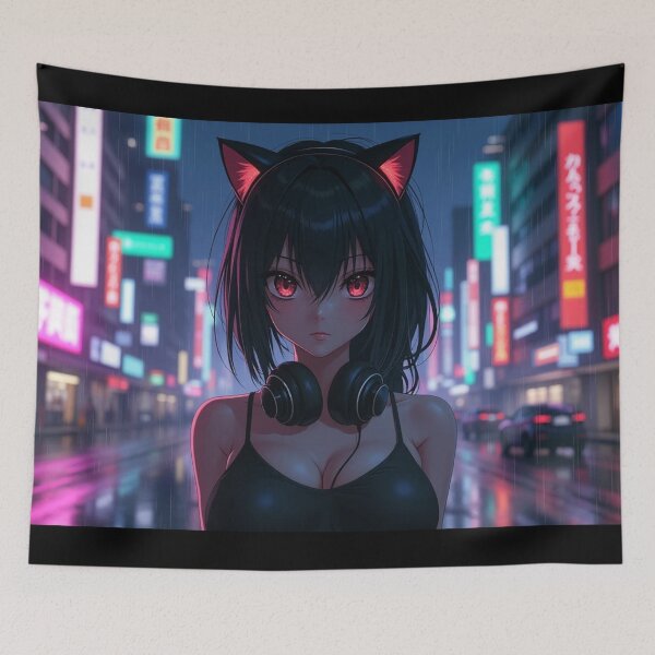 Item preview, Phonk Beats and Cyberpunk Streets Girl designed and sold by brendanre.